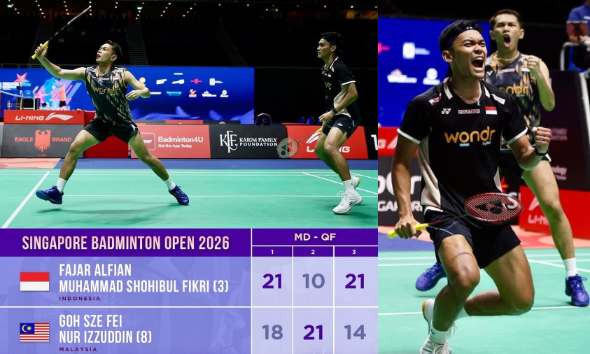 Fajar/Fikri Amankan Tiket Semifinal Singapore Open 2026