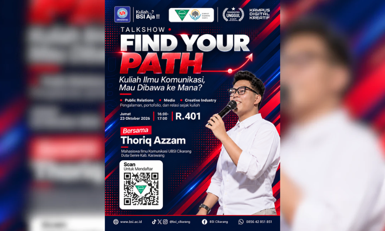 HIMAKOM UBSI Cikarang Gelar Talkshow FIND YOUR PATH, Ajak Mahasiswa Siapkan Masa Depan Sejak Awal Kuliah!